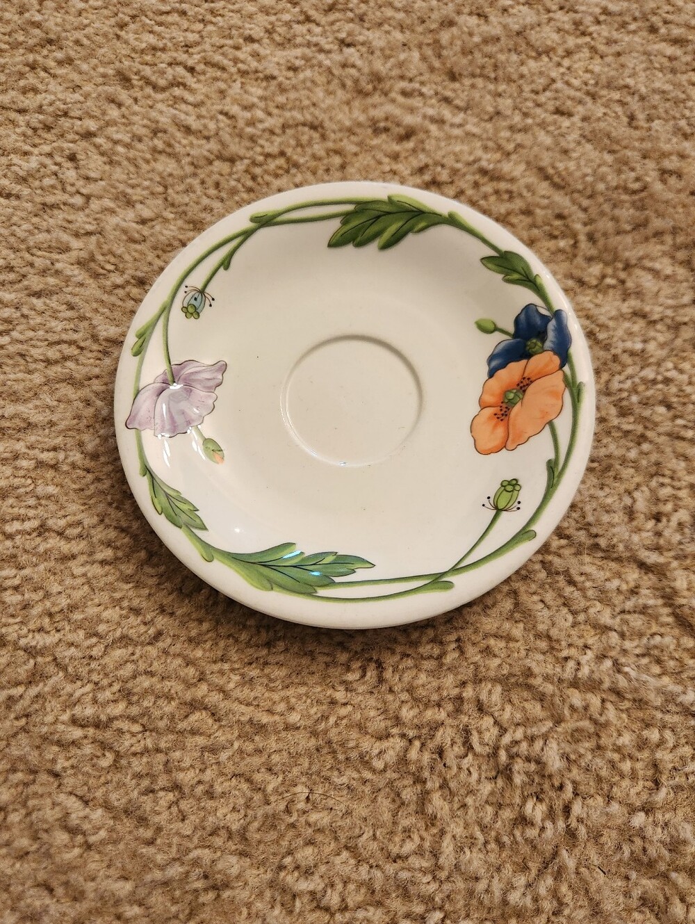 Villeroy & Boch Amapola Poppy 1748 Vintage Porcelain GERMANY Saucer